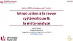 Introduction to Systematic Review & Meta-analysis